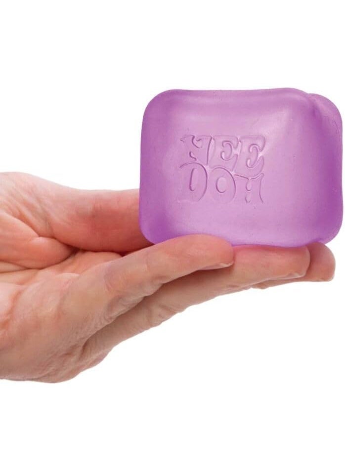 نيدوه NeeDoh Nice Cube - لعبة الضغط الحسية مع سوبر سوليد سكويش - 2.25 مكعب (أرجواني) - Image 4